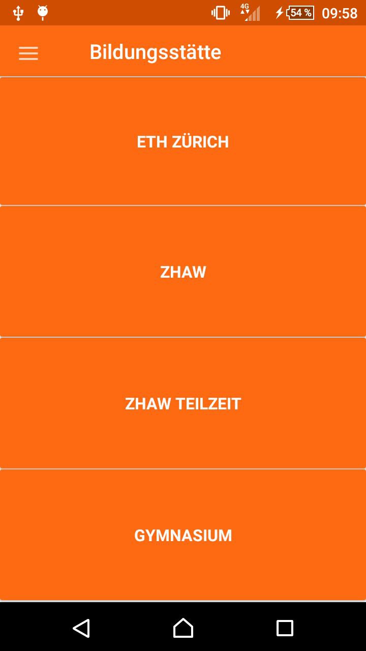 App screen