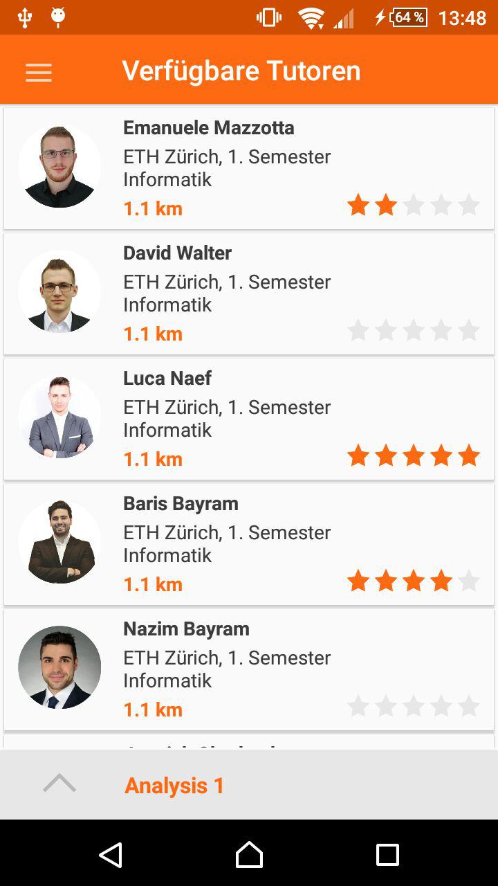 App screen